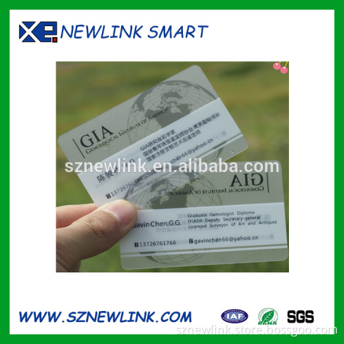 cr80 standard size printed metal business card clear business card